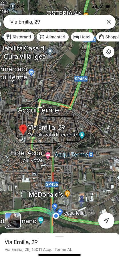 Appartamento Lella Zona Terme Centro E Vicino Habilita-Villa Igea アックイテルメ エクステリア 写真